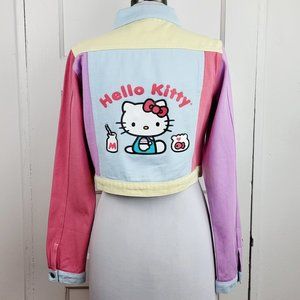 Shein | NWT Hello Kitty Colorblock Denim Jacket Size M